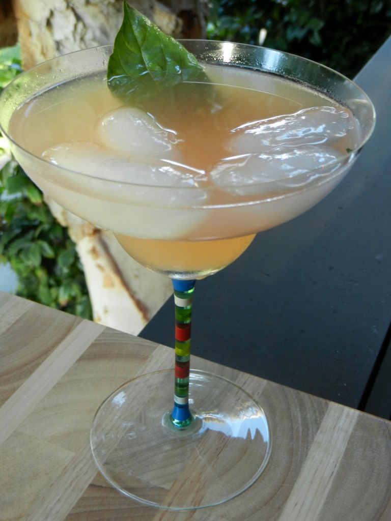 grapefruit and basil martini